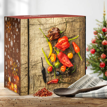 Corasol Premium tšilli advendikalender 24 purustatud tšillisordiga kuni 1,5 miljoni Scoville'i ühikuga, kingiidee kuumadele meestele (128 g)