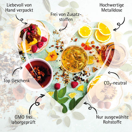 Hallingersi Happy Holidays - Rohelised/Kuldsed Tähed - Tee advendikalender, käsitsi valmistatud, vegan ja gluteenivaba keeratava korgiga purkides (komplekt) - emadepäeva- ja isadepäevakingitused | Paranemist Hanuka sõprusega