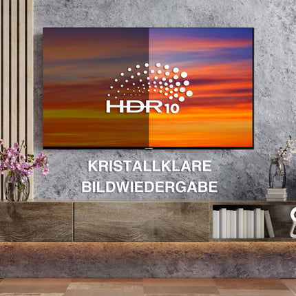 Telefunken TV 40-tolline nutiteler VIDAA XF40VP750M-W Full HD teler, HDR-teler integreeritud kolmekordse tuuneriga, LED-teler valge