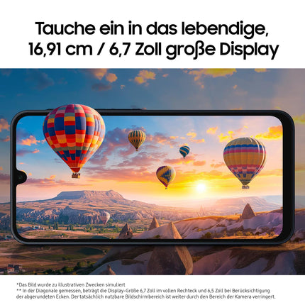 Samsung Galaxy A16 5G nutitelefon ilma lepinguta, Android-telefon, 50 MP põhikaamera, 16,91 cm / 6,7" ekraan, 128 GB, sinakasmust, 2,5-aastane tootjagarantii [Ainult Amazonis]