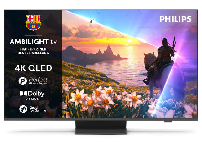 Philips Ambilight 55PUS8600 4K QLED nutiteler – 55-tolline ekraan koos P5 Perfect pildimootoriga Ultra HD, Titan OS, Dolby Vision ja Dolby Atmos heliga