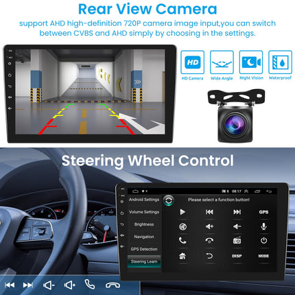 2G+64G Android autoraadio 2 DIN Peugeot 308/408 2007-2013 juhtmevaba Apple Carplay Android Auto Navi GPS WiFi 9-tolline autoraadio peegliühendusega Bluetooth FM/RDS DAB/OBD/DVR/HiFi tahavaatekaamera