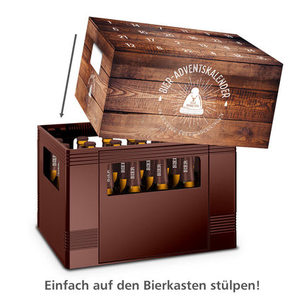 itenga Advent calendar attachment for beer crate men Advent calendar to fill yourself Beer advent calendar in wooden crate look