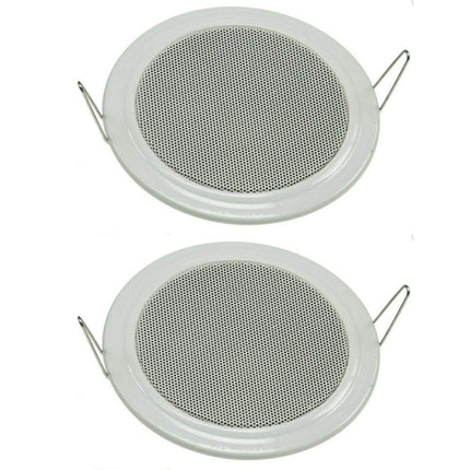 2 sisseehitatud kõlarit lakke, valged Ø135mm / 60 W, metallist kaitsevõre, kinnitusklambrid, lihtne paigaldus sise-, magamistuppa, vannituppa, laekõlarid kodukinosse, sisseehitatud kõlarid seinale