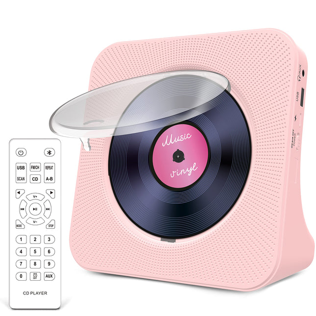 Greadio kaasaskantav CD-mängija Bluetooth 5.0-ga, CD-muusikamängija puldiga, HiFi-kõlar, tolmukate, LED-ekraan, FM-raadio, AUX/USB tugi, kõrvaklapipesa kingituseks
