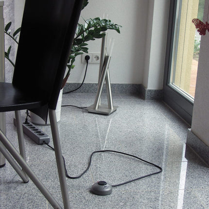 Brennenstuhl Eco-Line Comfort lüliti, 6-suunaline pikendusjuhe (kõrgendatud puutekaitsega pikendusjuhe, jalalüliti ja 2m kaabel) antratsiithall