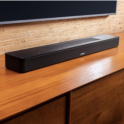 Bose Smart Dolby Atmos Soundbar, Bluetooth-kõlar integreeritud Amazon Alexa hääljuhtimisega ja töötab Google Assistantiga, must