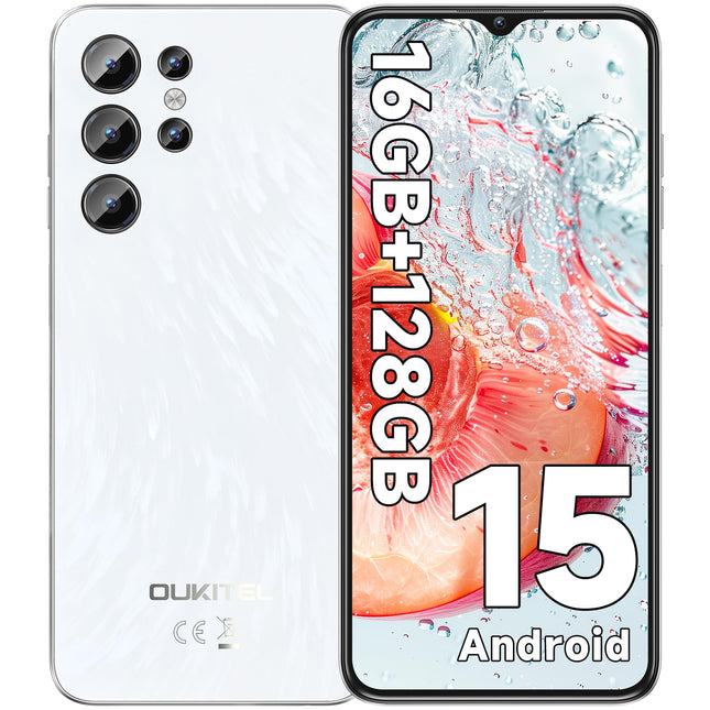 OUKITEL C1 Android 15 nutitelefon ilma lepinguta, 16 GB + 128 GB / 1 TB mobiiltelefon odav, 6,52" HD+ mobiiltelefon ilma lepinguta, 5150 mAh SIM-kaardita mobiiltelefonid, 13 MP + 5 MP, kahekordne 4G SIM-kaart, 3 pesa/sõrmejäljelugeja/OTG/3,5 mm pesa
