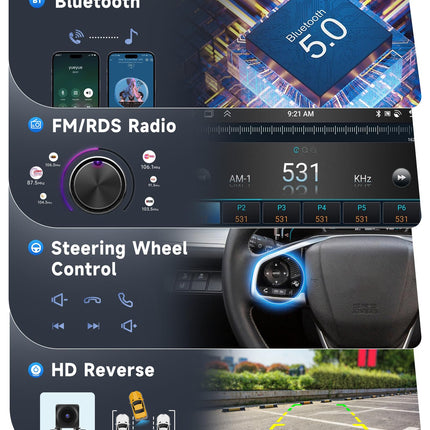8 Core 4G+64G Car Radio Android 13 for Opel Mokka 1 2012-2016/Buick Encore 2013-2015, 9 inch HD IPS Touchscreen Car Radio with DSP Carplay Android Auto GPS Wi-Fi Bluetooth FM RDS Radio Rear View Camera