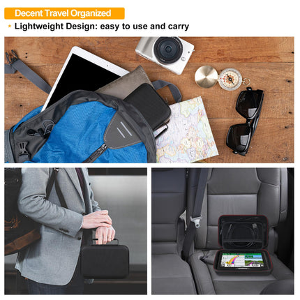 Elonbo GPS-kandekott 5-5,5-tollisele Garmin Drive 51/52/53, DriveSmart 55, Garmin zūmo XT, dēzl OTR500, zūmo 396 LMT-S GPS-navigatsioonisüsteemile, lisavõrgust tasku autolaadija USB-kaablile, must
