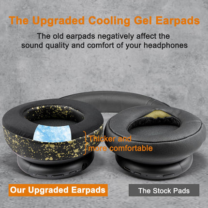 SOULWIT Cooling Gel Replacement Ear Pads for Anker Soundcore Life Q30/Q35 Headphones, Ear Pads Cushions with Ice Silk Fabric, High-Density Noise Reduction Foam