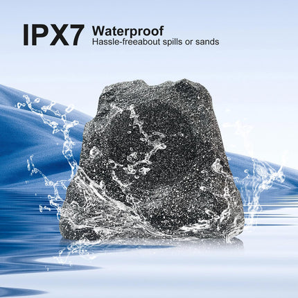 6.5" Outdoor Bluetooth Speakers Waterproof Powerful 400W Rock Speakers Deep Bass All Weather Durable for Outdoor Party Backyard Garden Deck Patio Porch Pool (1 Pair)