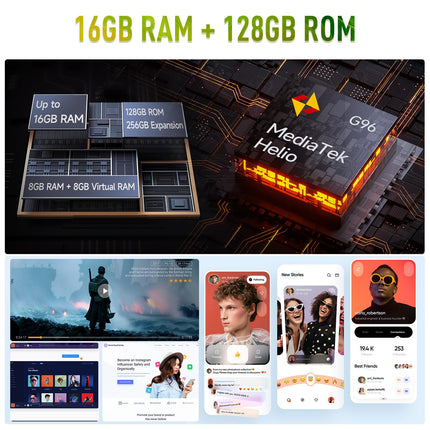 Ulefone Armor 22 (16GB+128GB) Outdoor Mobile Phone Without Contract, Android 14 6.58" FHD+ 120Hz 64MP+64MP Night Vision 6600mAh 33W 4G Dual SIM 5G WIFI/OTG/NFC/GPS/IP69K Construction Site Phone (Green)