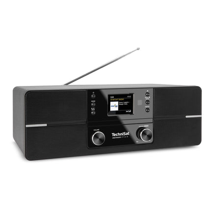 TechniSat DIGITRADIO 371 CD IR - Stereo internetiraadio (DAB+, FM, CD-mängija, Wi-Fi, Bluetooth, värviline ekraan, USB, AUX, kõrvaklapipesa, äratuskell, 10 vatti, kaugjuhtimispult), must/hõbedane