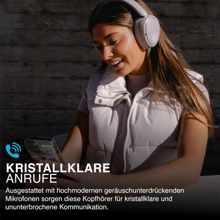 JLab JBuds LUX ANC nutikad mürasummutavad kõrvaklapid - kõrvapealsed Bluetooth-juhtmevabad kõrvaklapid mikrofoni ja aktiivse mürasummutusega, üle 70 tunni mänguaega, kokkupandavad Bluetooth-kõrvaklapid, malva