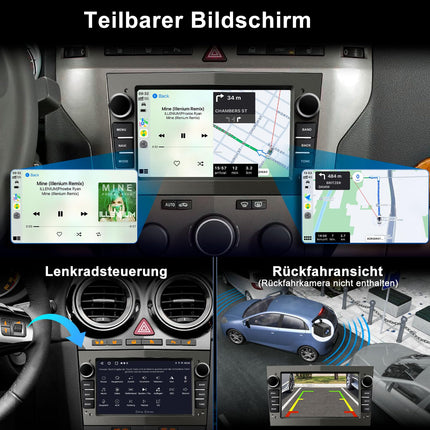 Lehwey Bluetooth-autoraadio ekraaniga Opel Corsa D, Astra J&amp;H, Insignia, Vivaro, Zafira B mudelitele, millel on navigatsioon, WLAN, FM, Carplay, Android Auto, roolil juhtimine, 2Din Android 14 Dab autoraadio 7-tolline hall