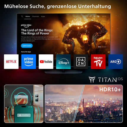 Philips 75PUS7800 4K LED nutiteler - 75-tolline ekraan Pixel Precise Ultra HD, Titan OS platvormi ja Dolby Atmos heliga - Töötab Alexa ja Google Assistantiga