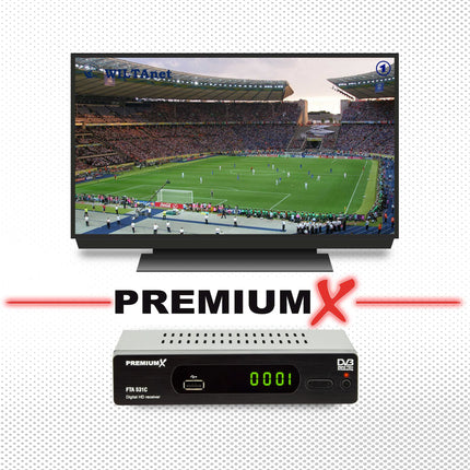 PremiumX kaabelvastuvõtja DVB-C FTA 531C digitaalne FullHD SCART HDMI USB meediapleier, teleri vastuvõtja kaabeltelevisioon