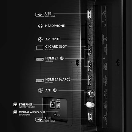 Hisense 85E6NT 214,78 cm (85 tolli) televiisor, 4K UHD nutiteler, Precision Colour, HDR, Dolby Vision, 60 Hz, kolmekordne tuuner DVB-C/S/S2/T/T2, WiFi, HDMI 2.1, Bluetooth, sisseehitatud Alexa, must, [2024]