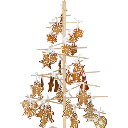 xmas3 S-75 cm puidust jõulupuu, naturaalne, 48 x 48 x 75 cm