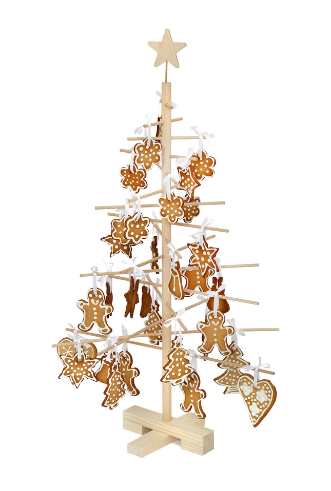 xmas3 S-75 cm puidust jõulupuu, naturaalne, 48 x 48 x 75 cm