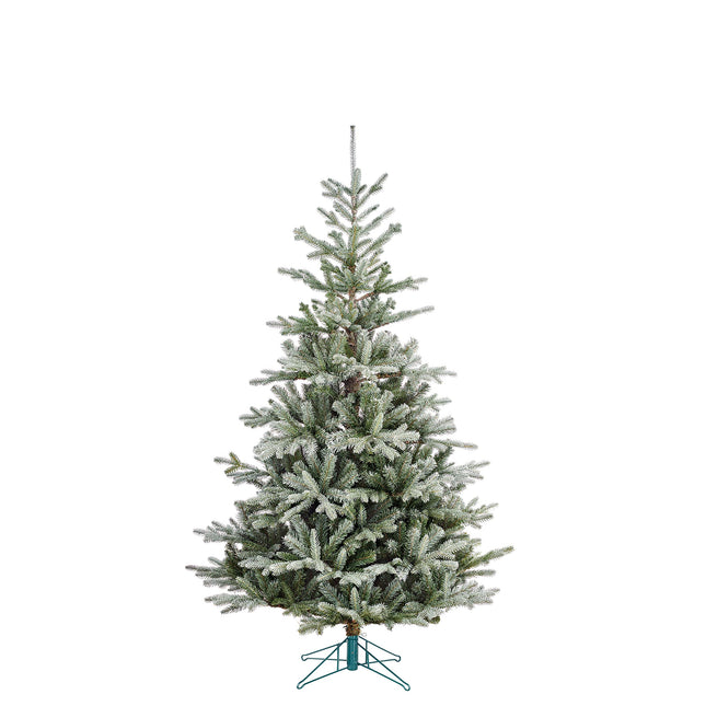Mustast kastist kunstkuusk Celtis – K 185 x Ø 112 cm – Roheline härmasefektiga