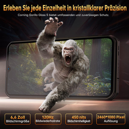 OUKITEL WP55 Pro 5G Android 15 Outdoor Handy - 48GB+512GB(2TB) 108MP+32MP+8MP Nachtsicht Kamera 11000mAh/33W Outdoor Smartphone 6,6 Zoll FHD+ 120Hz baustellenhandy Dual SIM IP68/NFC/OTG/GPS/Face ID