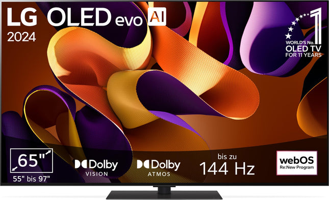 LG OLED65G49LS TV 65" (165 cm) OLED evo TV (α11 4K AI processor, webOS 24, Dolby Vision, up to 120Hz) [Model year 2024]
