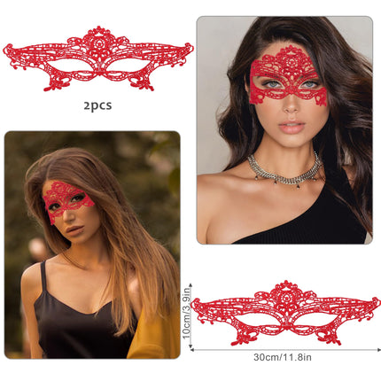 Zercart 2 x pitsmaski naistele, maskiball, peomask, lõpupallimask, karnevalimask, mardi gras mask