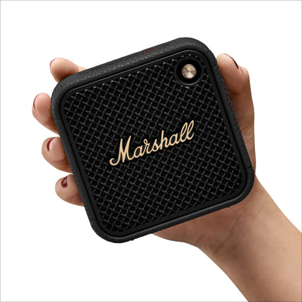 Marshall Willen II Wireless Bluetooth Speaker with 17+ Hours of Playtime and IP67 Waterproof Rating – Black and Brass