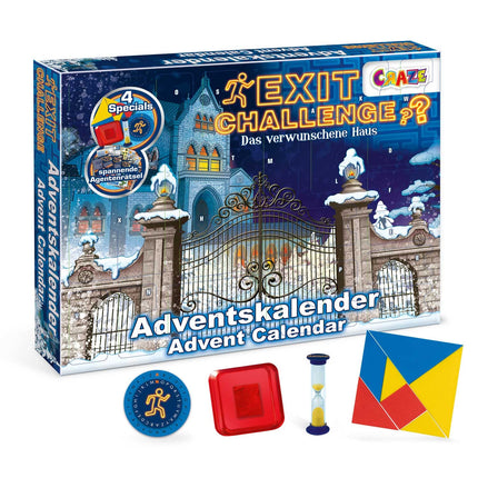 EXIT Challenge Advent Calendar for Children - Escape Game Toy Advent Calendar, Children's Board Game Calendar Board Games Early Learning Toys 24 Puzzles | German Language