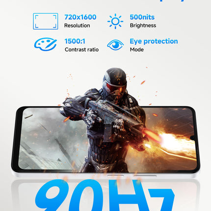 Ulefone Note 20 Pro Unlocked Mobile Phone 8GB+256GB/1TB Expand, 50MP Camera, 6000mAh Android 14 Octa Core Smartphone, 6.75" HD+ Display 90Hz 4G Dual SIM Cell Phones, WIFI 5G Fingerprint Face ID GPS OTG-White