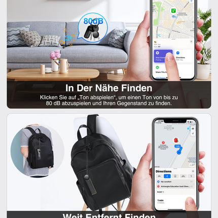 Võtmeleidja õhujälgija nutikas silt - 2 tk pakis, objektiotsija, ühildub rakendusega Find My (ainult iOS), jälgimine üle maailma, vahetatav aku, jälgija võtmetele/kohvritele/kottidele