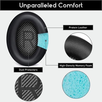 Bingle Bose Quietcomfort 35 kõrvapadjad Bose QuietComfort 35 (QC35ii) jaoks, Bose kõrvaklappide vahetuskõrvapadjad Quietcomfort Ultra Bose QC35, QC25, QC15, QC2/Ae2, Ae2i, Ae2w/Sound Link/Sound True jaoks