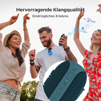NOBIS Clip N1 Portable Bluetooth Speaker with App, Beat Mode, Up to 24 Hours Playtime, IP68 Waterproof, BT 5.3, HD Sound, Stereo Pairing, Custom EQ, Perfect for Outdoors (Blue)