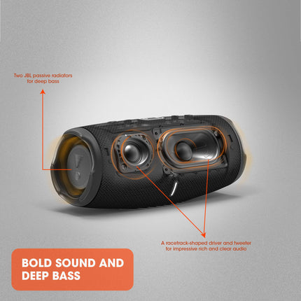 JBL Charge 5 Bluetooth Speaker - Grey – Waterproof, portable boombox with integrated power bank – One battery charge for up to 20 hours of wireless music enjoyment