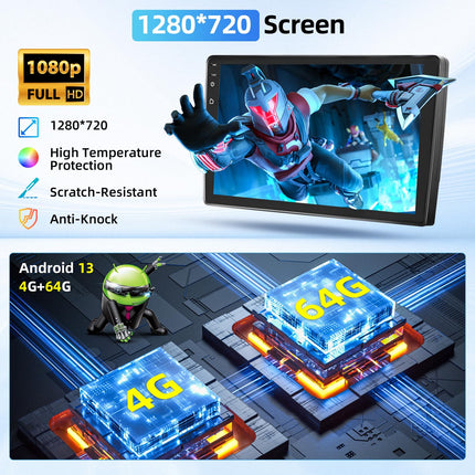 Fuluku 4+64G Android autoraadio FIAT Pandale (2002, 2003, 2004, 2005, 2006, 2007, 2008, 2009, 2010, 2011, 2012), juhtmevaba Carplay ja Android Auto, 9-tolline puutetundliku ekraaniga raadio, Bluetooth 5.0/GPS/tagurduskaamera/FM/WiFi/SWC