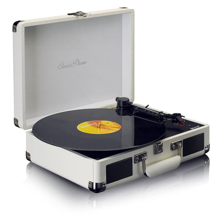 Lenco Classic Phono TT-115 plaadimängija - kaasaskantav plaadimängija - Bluetooth - USB - 3 kiirust - otsesalvestus USB-le ilma arvutita - rihmülekanne - kreemikas