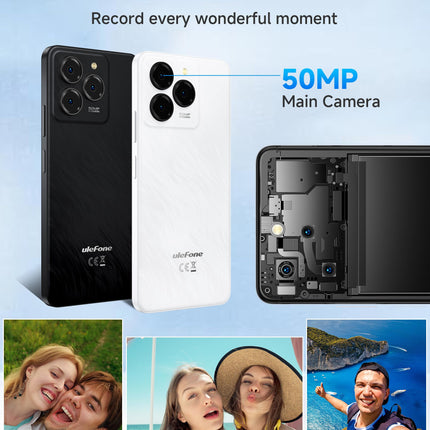 Ulefone Note 20 Pro Unlocked Mobile Phone 8GB+256GB/1TB Expand, 50MP Camera, 6000mAh Android 14 Octa Core Smartphone, 6.75" HD+ Display 90Hz 4G Dual SIM Cell Phones, WIFI 5G Fingerprint Face ID GPS OTG-White