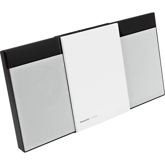 Panasonic SC-HC304EG-W disainstereo digitaalse DAB+ funktsiooniga (Bluetooth, FM, CD, mikro ja 20 W RMS), valge