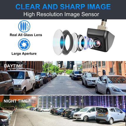 PARKVISION Rear view camera Flexible installation position allows car rear view camera with inverted image vertically and parking line optional