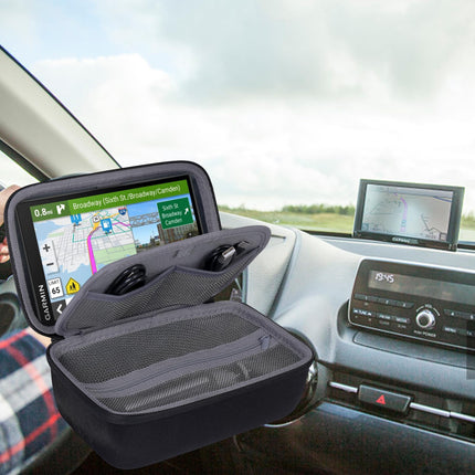 co2CREA Eva universaalne GPS-i hoiukott 6-7-tollistele Tomtom Go 610 6100 6200 Garmin DriveSmart 66 76 86 LGV710 610 GPS-satelliitnavigaatoritele/satelliidikaartidele (17,8 cm / 7 tolli / 15,2 cm / 6 tolli)