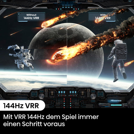 Hisense 65E7NQ Pro 164 cm (65-tolline) televiisor, 4K UHD, QLED, nutiteler, Total HDR, Dolby Vision IQ Atmos, 144 Hz (VRR), HDMI 2.1, mängurežiim PRO, kolmekordne tuuner, sisseehitatud Alexa, tumehall, [2024]