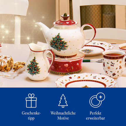 Villeroy &amp; Boch – Toy's Delight jug with lid, Christmas teapot, coffee pot, Christmas decoration, Christmas decorations, Christmas tree premium porcelain