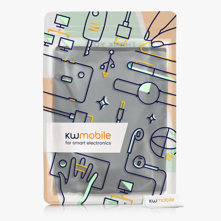 kwmobile 55" Outdoor TV Cover - TV Case Screen Protector - Weatherproof Protective Cover - Grey