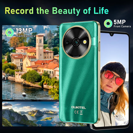 OUKITEL C59 Android 15 nutitelefon ilma lepinguta, 10000mAh mobiiltelefon odav, 16GB + 128GB mobiiltelefon ilma lepinguta, 6,88" HD+ SIM-kaardita mobiiltelefonid 120LM taskulamp, 13MP + 5MP, kahekordne 4G SIM/sõrmejälg/OTG/näotuvastusega