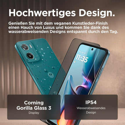 Motorola Moto g05 nutitelefon (6,67-tolline FHD+ ekraan, 50 MP kaamera, 4 GB / 64 GB, 5200 mAh, Android 15) metsaroheline, koos kaitseümbrisega [Ainult Amazonis]