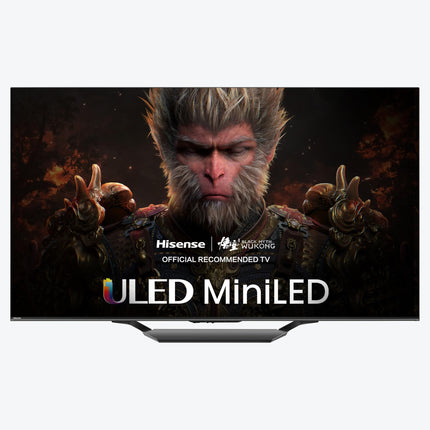 Hisense 65U7NQ 164 cm (65-tolline) televiisor, 4K Mini LED ULED HDR nutiteler, Quantum Dot, 120Hz/144Hz VRR, HDMI 2.1, Game Mode Pro, Dolby Vision IQ ja Atmos, Bluetooth, sisseehitatud Alexa, antratsiithall, [2024]