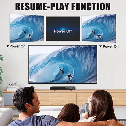 HD Blu-ray mängija, kompaktne Blu-ray plaadimängija HD 1080P DVD-mängija telerile HDMI-väljundi, AV-väljundi, koaksiaalväljundi ja USB-sisendiga, esitab B/2 regiooni Blu-ray plaate ja mitme regiooniga DVD-plaate