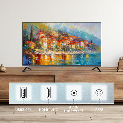 CHIQ L32FM9E 32-tolline (80 cm) FHD nutiteler, HDR10 ja HLG, Google TV, Dolby Audio, DBX-TV, Google Assistant, kolmekordne tuuner DVB-C/T/T2/S/S2, Chromecast integreeritud, metallraamita, must